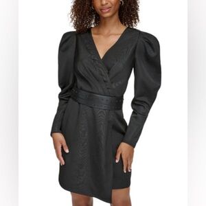 Karl Lagerfeld Black Structured LBD Dress Size 12